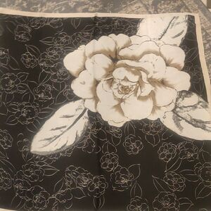 Fashion Floral Black and Cream Square Wrap Accessories.